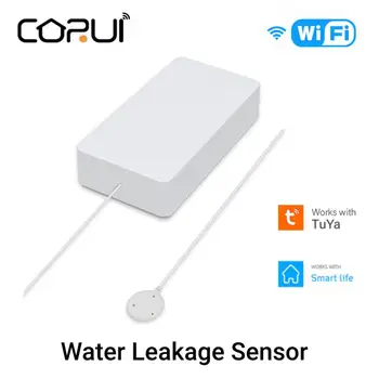 CORUI Tuya Smart WIFI Úniku Vody Senzor Detektora Home Security Protection Nádrž Plná Vody Dectect Zariadenie Pracovať S Inteligentného Života