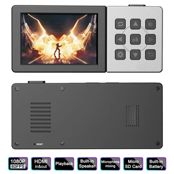 Ezcap 273 Full HD 1080P 60fps HDMI Video Capture Kartová Hra Nahrávač, Nahrávanie Box Na TF Karty, Prehrávanie HDMI Slučky Mikrofón Audio výstup