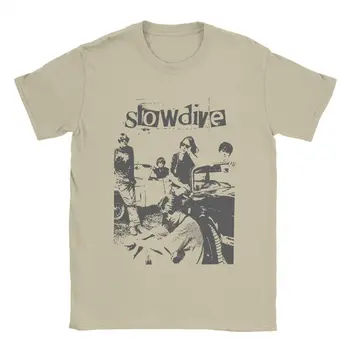 Móda Slowdive T-Shirts Mužov Posádky Krku, 100% Bavlna Tričká Hudby Krátke Sleeve Tee Tričko Grafické Topy