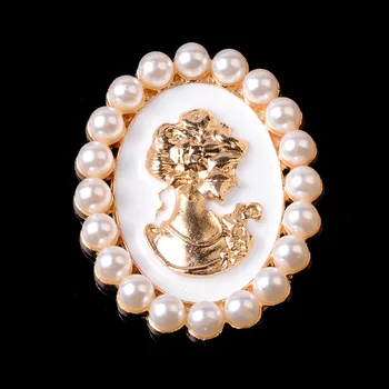 Najznámejšie Značky Dizajn Classic Brošňa Pre Ženy Pearl Portrét Vintage Brošňa Kolíky Šaty Príslušenstvo Strana Svadobné Dary