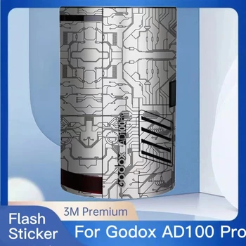 Pre Godox AD100Pro Odtlačkový Pokožky Vinyl Zábal Film Strobe Light Pocket Flash Ochranné Nálepky Chránič Kabát AD100 Pro