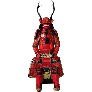 Červená Japonský Samuraj Brnenie Starovekom Japonsku Obdobie Sengoku Basara Generals Sanada Yukimura Bojovník Zbroji Prilba