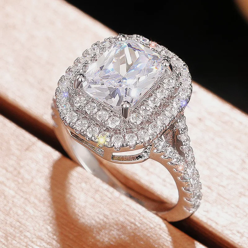 CAOSHI Štýlové Ženy Luxusné Prst Prsteň Pôvabná Dáma Zapojenie Pásma Šperky Svetlé Zirconia Príslušenstvo pre Svadobné Party - 0
