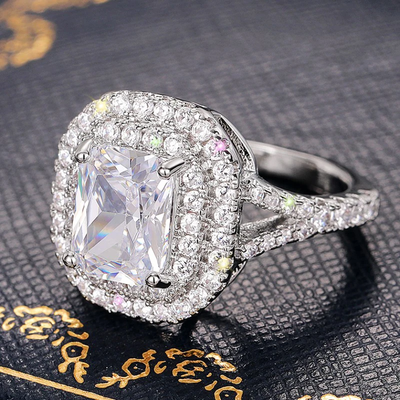 CAOSHI Štýlové Ženy Luxusné Prst Prsteň Pôvabná Dáma Zapojenie Pásma Šperky Svetlé Zirconia Príslušenstvo pre Svadobné Party - 5