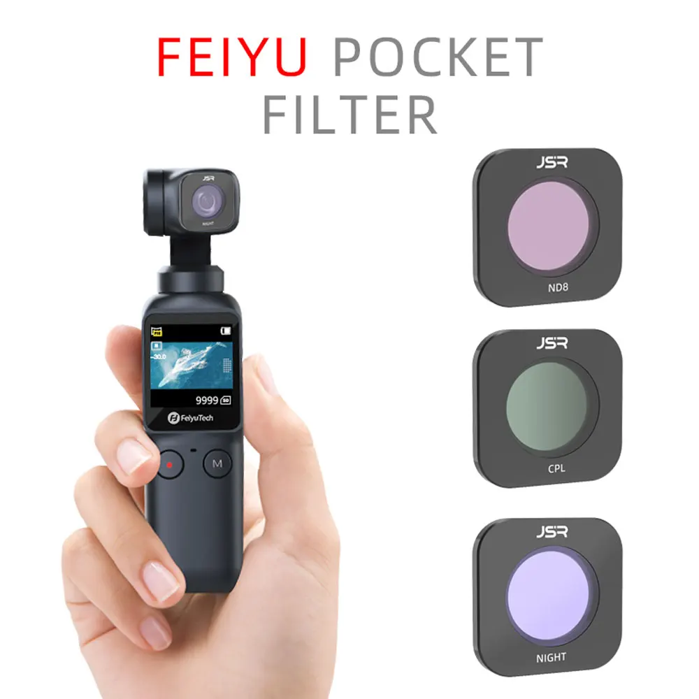 Feiyu vreckový Fotoaparát Objektív Magnetické Filter Set , Obsahuje ŽÚ4 ND8 ND16 CPL ND32 / PL ND64 / PL Filtre pre Vonkajšie Fotografie - 0